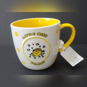 Magenta Mr. Men Little Miss Memes Delulu 18oz Mug- Yellow and White